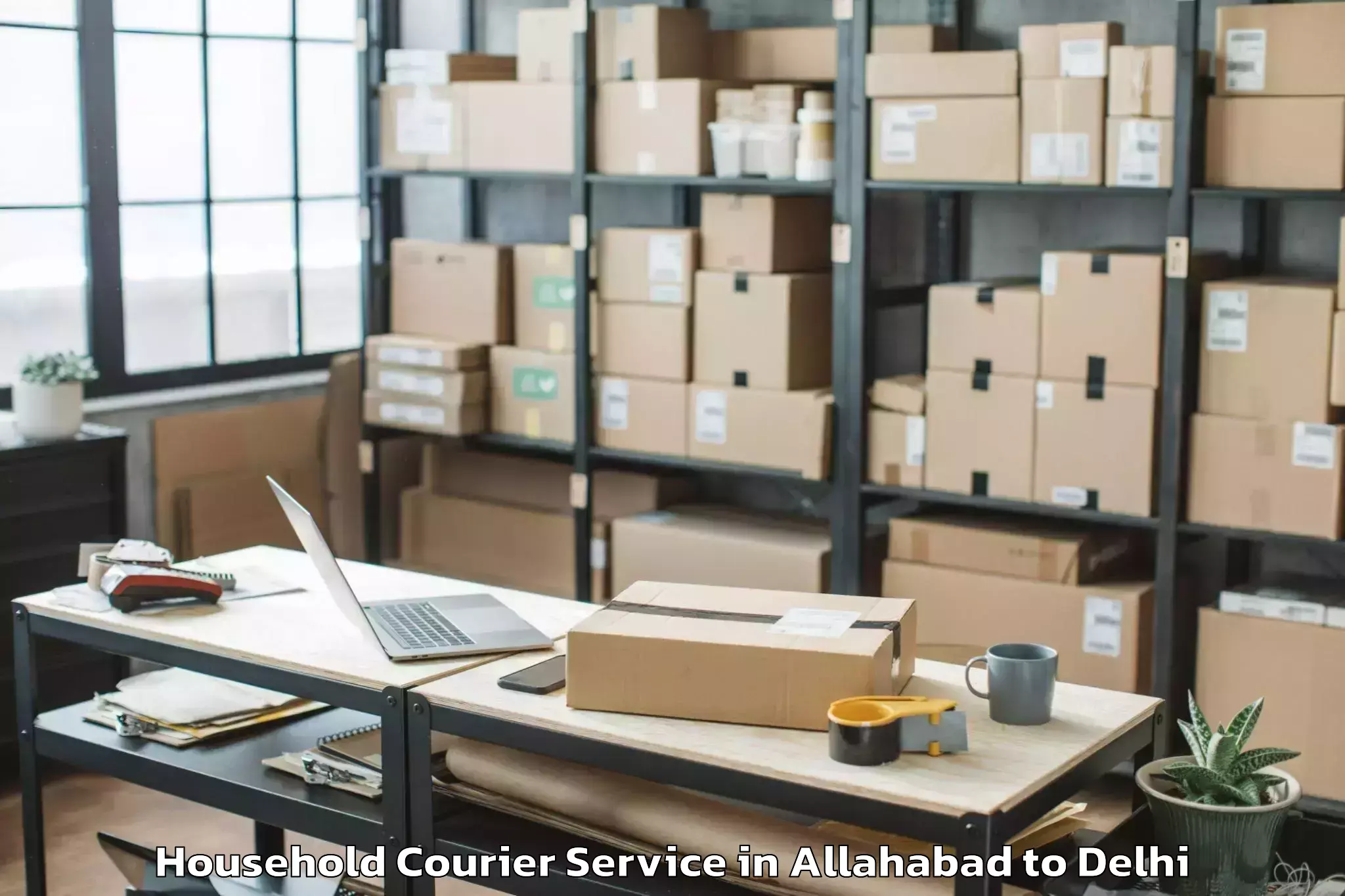 Book Allahabad to Okhla Industrial Estate Okhla Household Courier